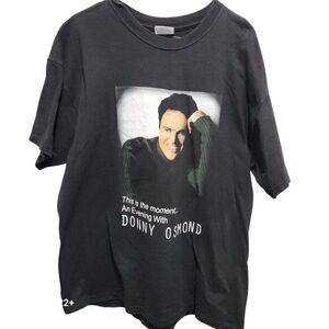 Vintage 2001 Donny Osmond Tour T Shirt Black Hanes L Concert Tee USA